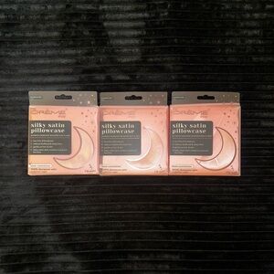 3Pc The Creme Shop Silky Satin Pillowcase Standard Size Blush Pink Constellation